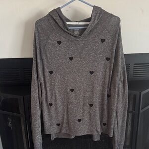PINK Victoria's Secret Gray Heart Long sleeve